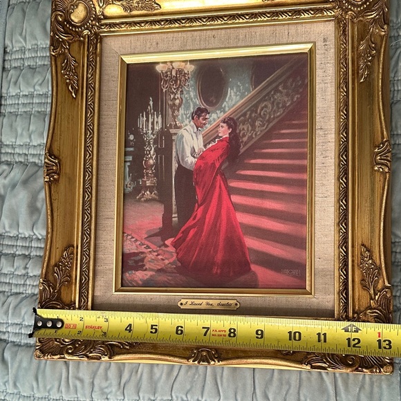Vintage Gold Ornate Framed Print “I Loved You, Scarlett” - Picture 5 of 5